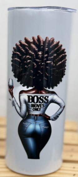 Boss Moves Only 20 oz Skinny Tumbler w/Straw