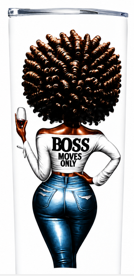 Boss Moves Only 20 oz Skinny Tumbler w/Straw