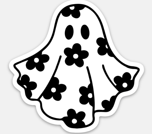 Cute ghost sticker