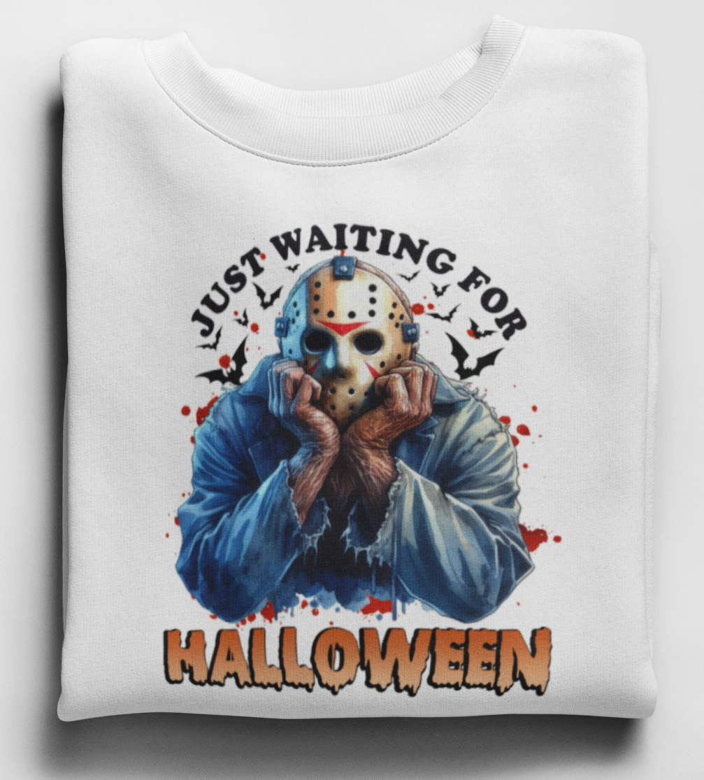 Just Waiting for Halloween Horror Crewneck