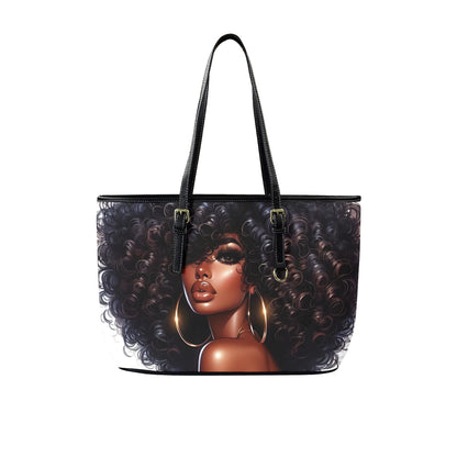 Crowned in Curls Large Tote