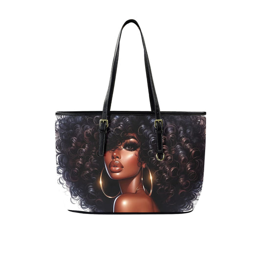 Crowned in Curls Large Tote