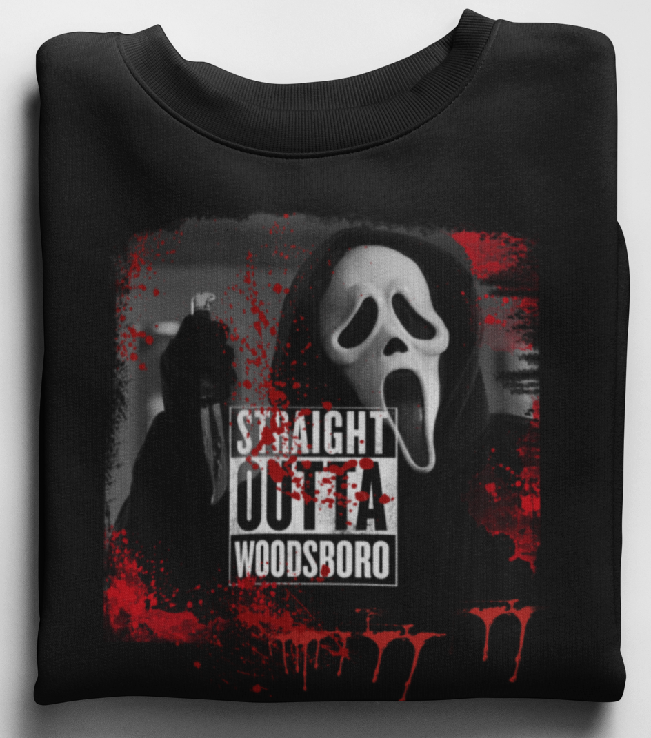 Straight Outta Woodsboro Horror Crewneck